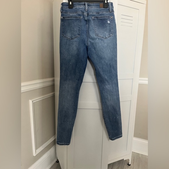 Judy Blue Distressed Skinny Jeans | Women’s Size 5/27 | Mid Rise Stretch Casual - Picture 3 of 6